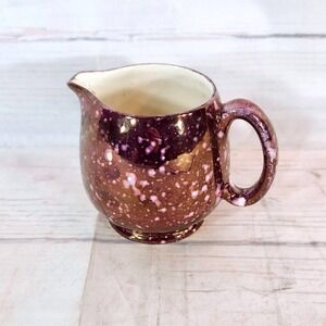Gray's Pottery Purple Speckle Creamer Pitcher Made in England